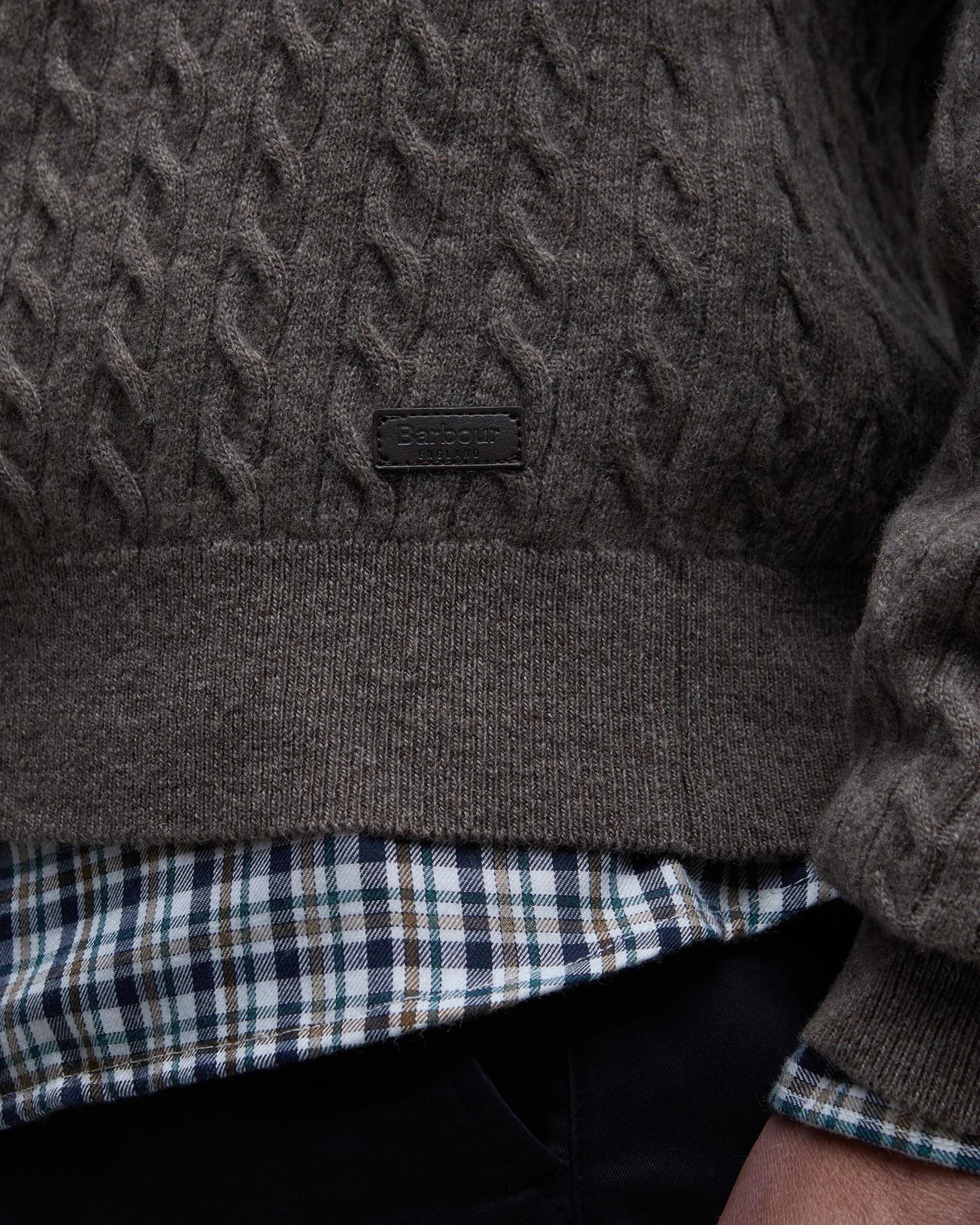 Barbour Ramsden Half Zip Knitted Jumper - Military Marl