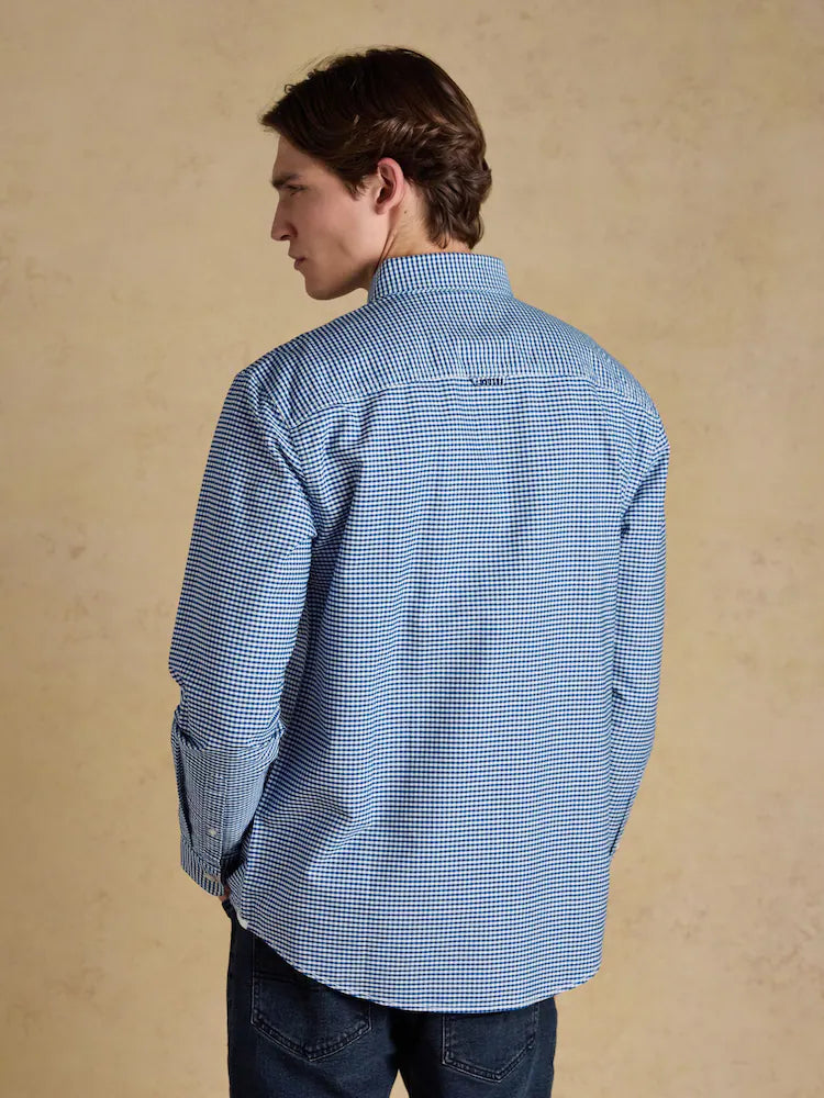 Joules Oxford Long Sleeved Blue Check Shirt