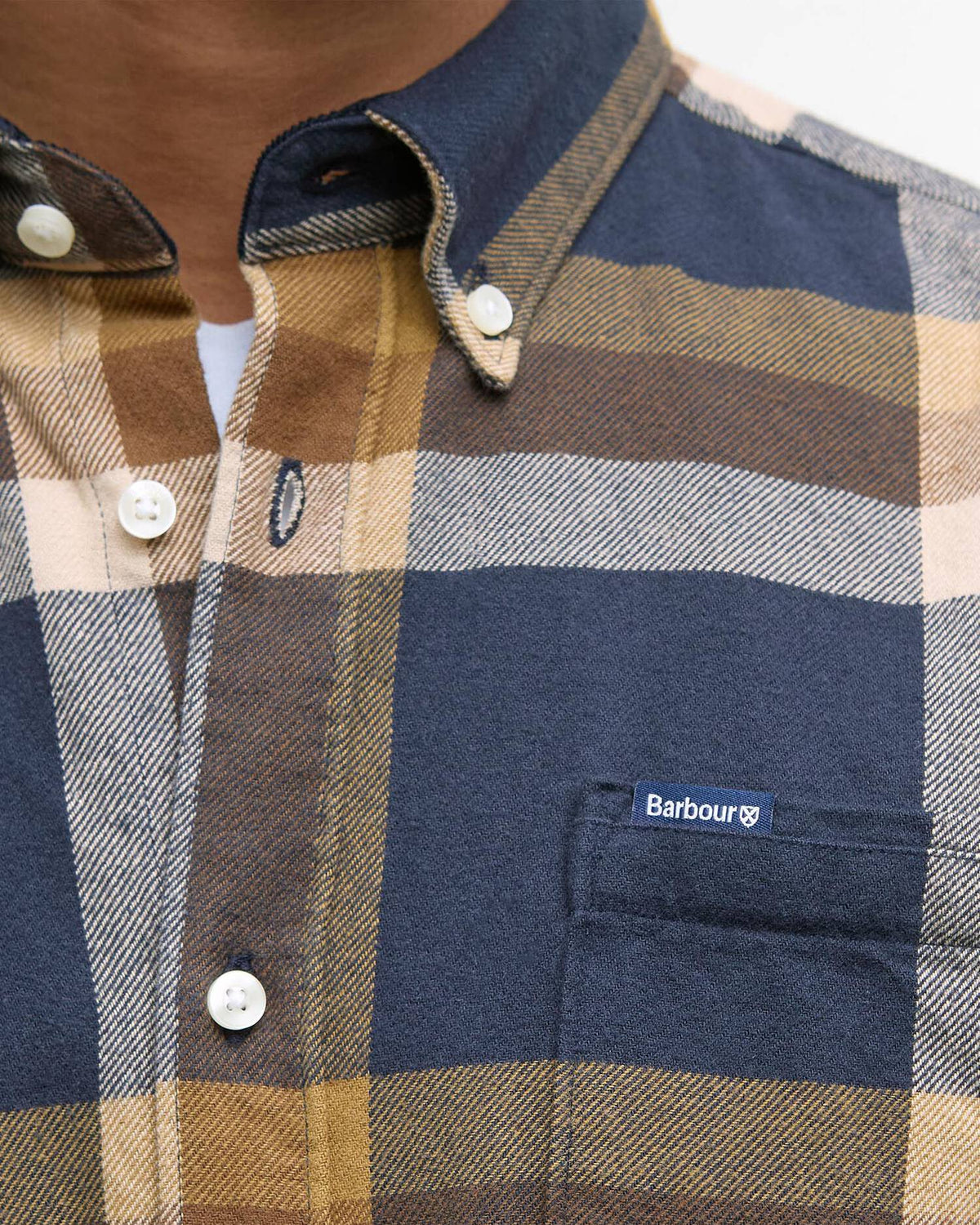 Barbour Folley Tailored Checked Shirt - Navy
