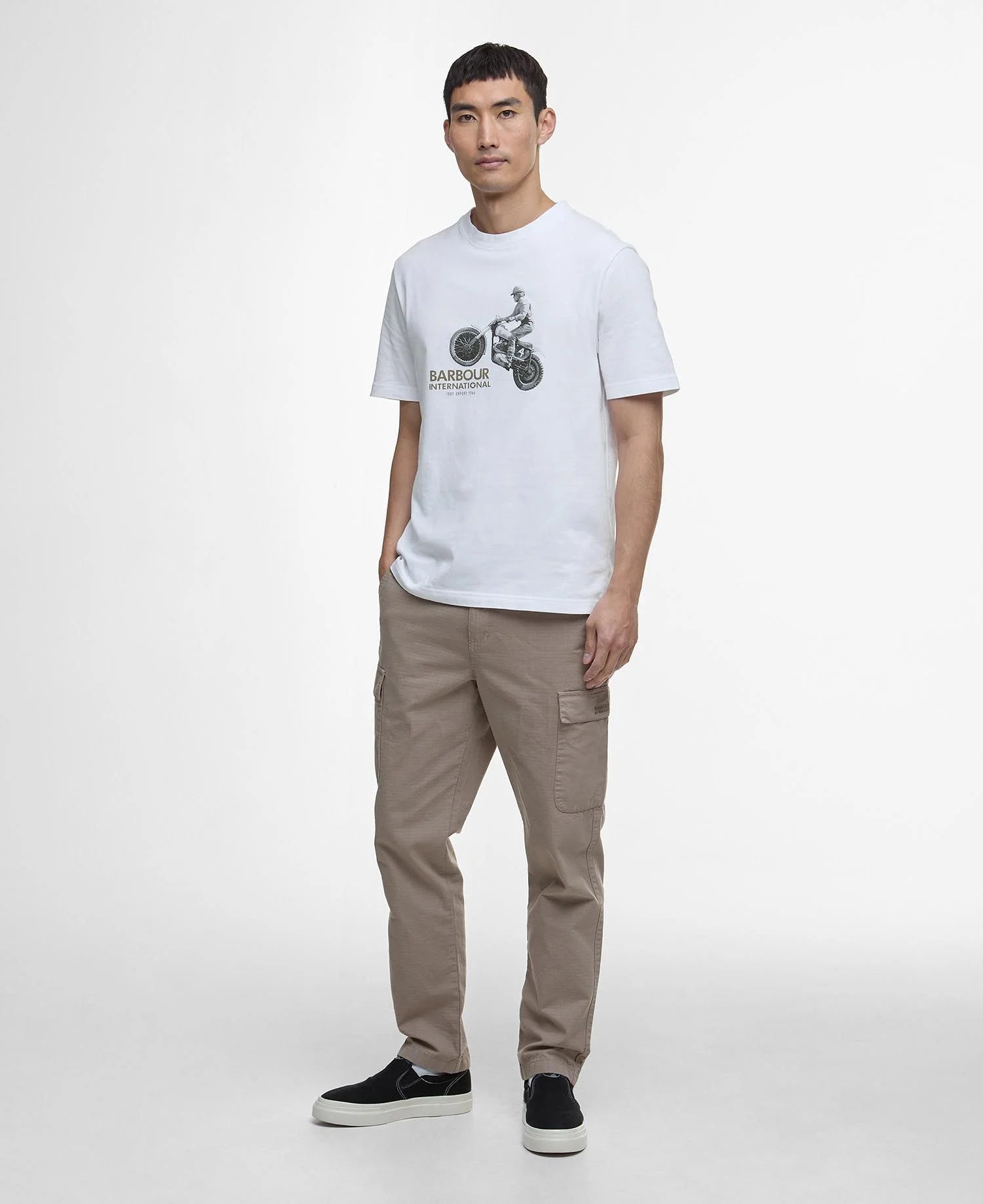 Barbour International Jump Archive T-Shirt - White