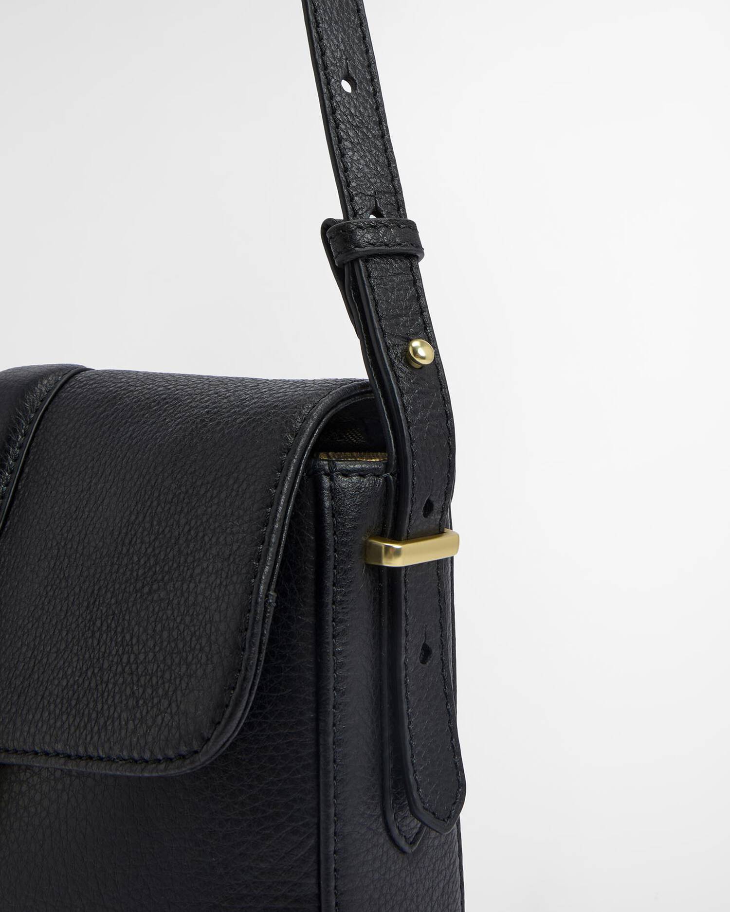 Barbour Rosa Leather Crossbody Bag - Black
