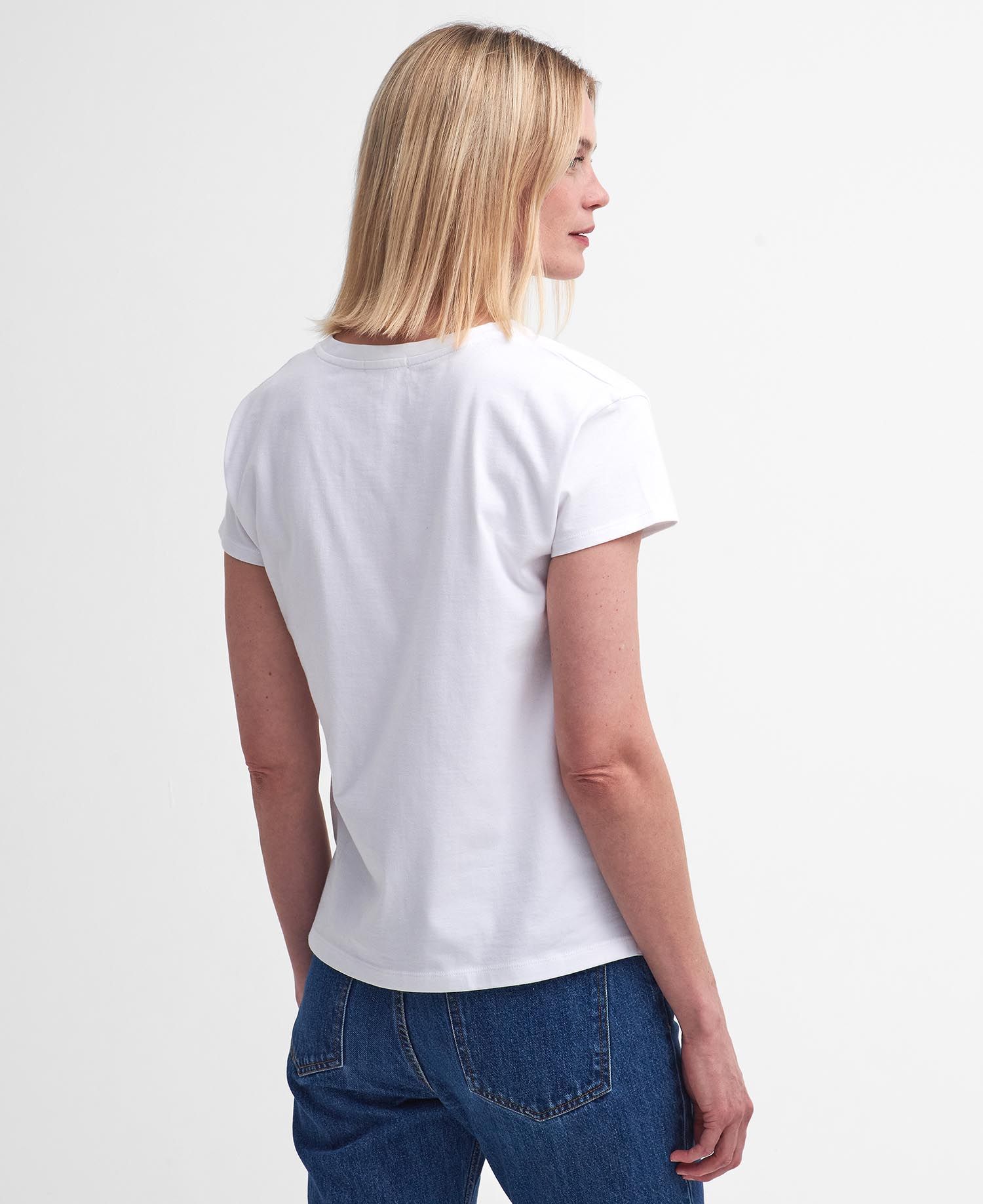 Barbour Northumberland Classic T-Shirt - White/Navy