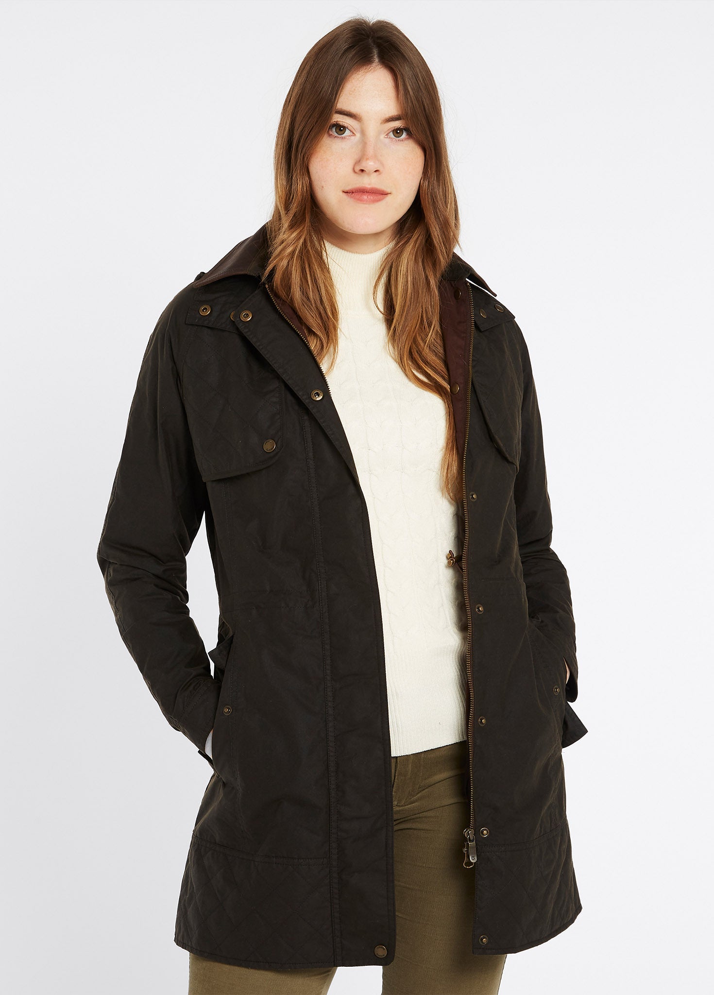 Dubarry Radford Ladies Waxed Jacket - Verdigris