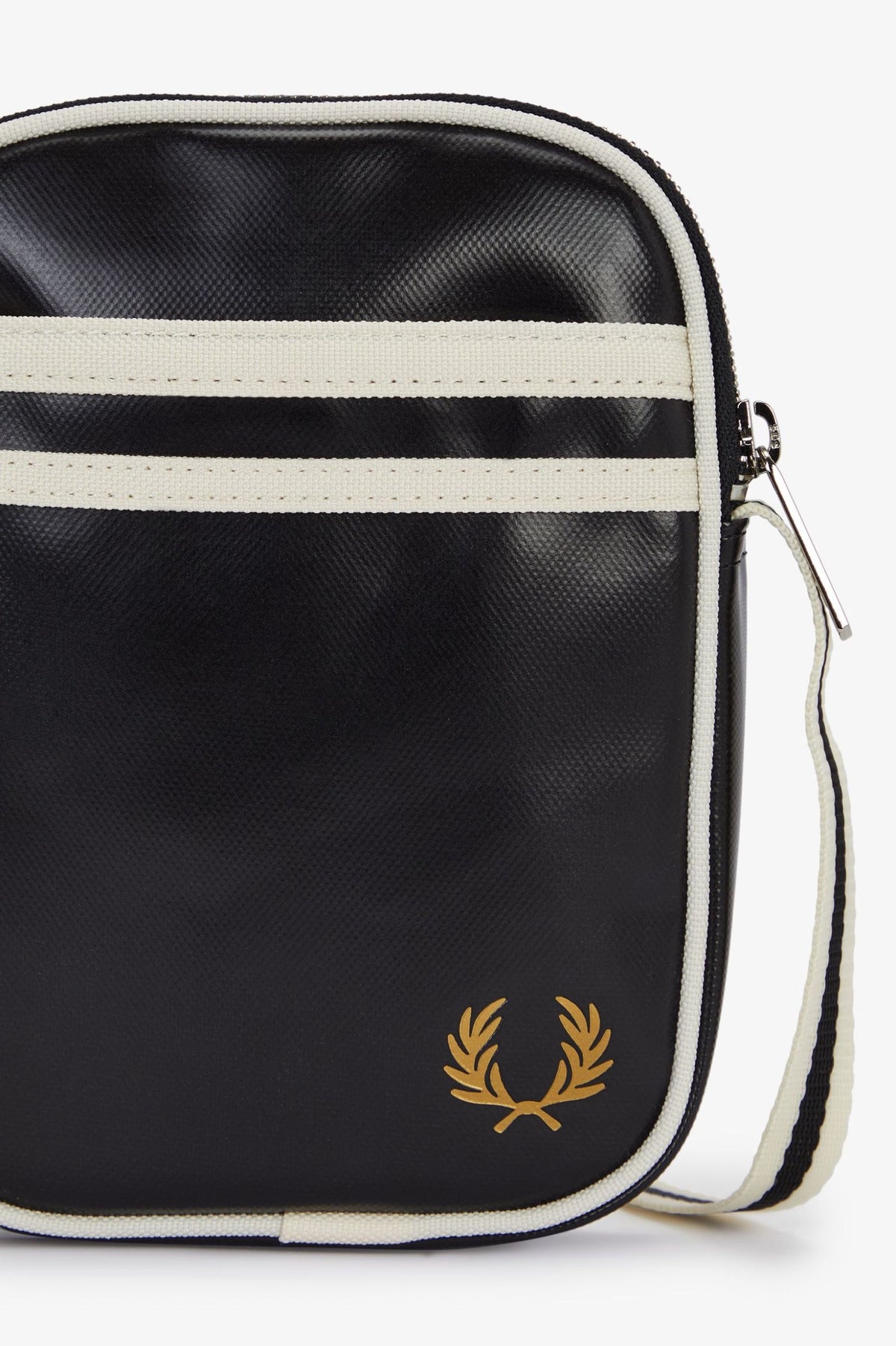 Fred Perry Classic Small Side Bag - Black/Ecru