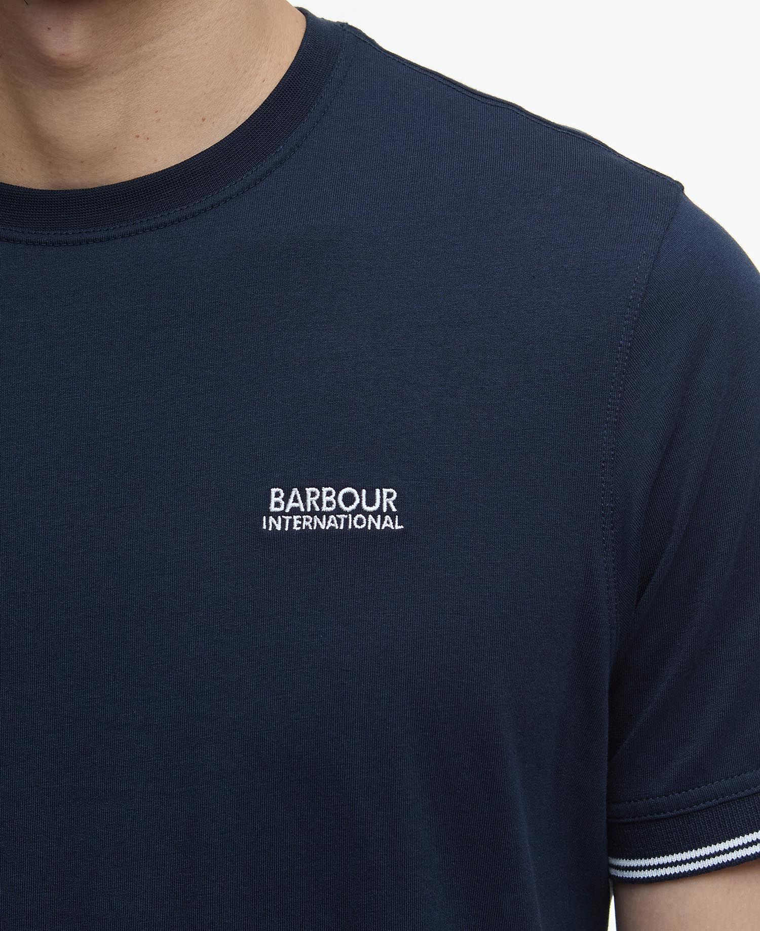 Barbour International Philip Tipped Cuff T-Shirt - Navy