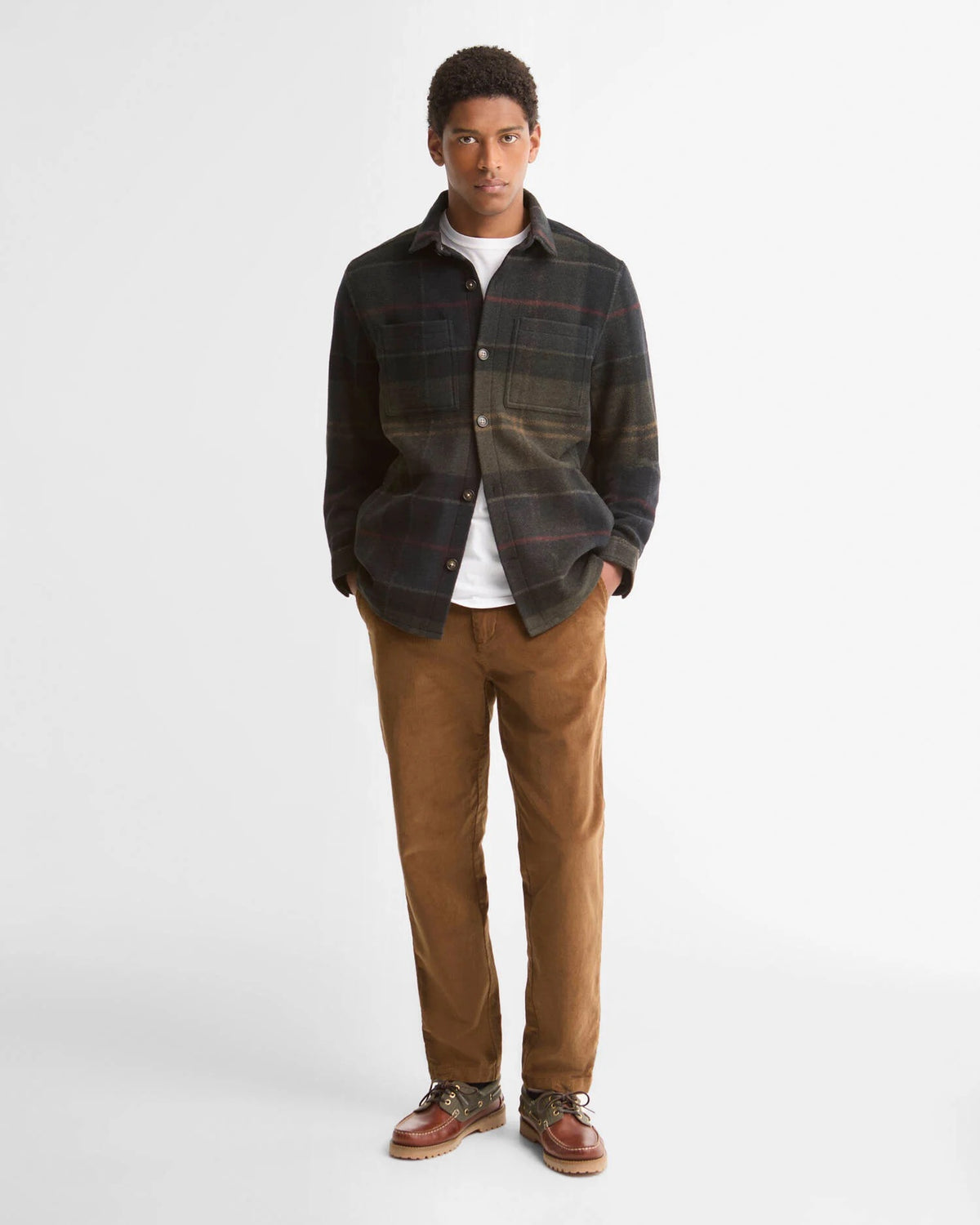 Barbour Woodlane Brushed Check Overshirt - Shadow Classic Tartan