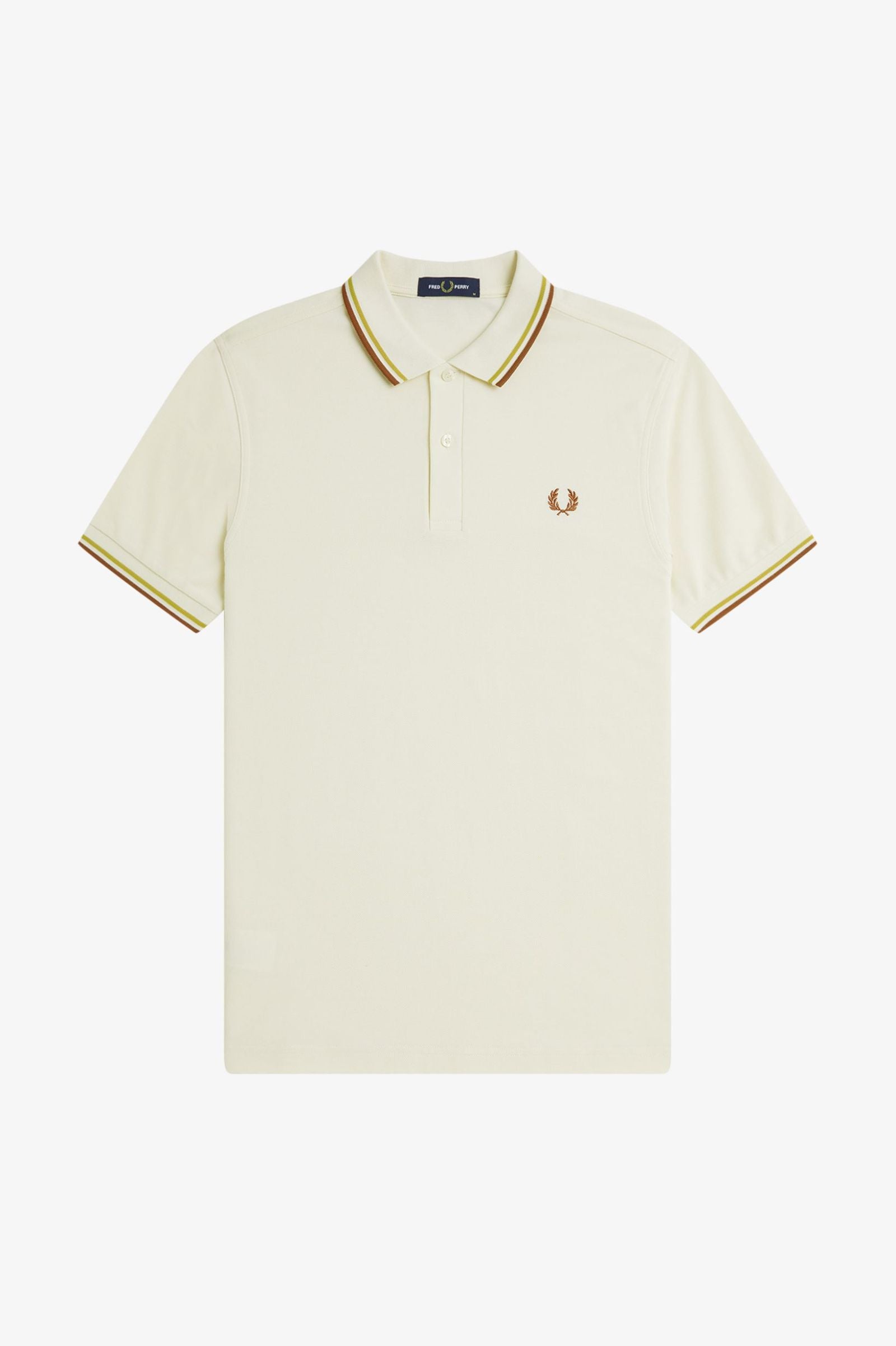 Fred Perry Twin Tipped Polo Shirt - Ecru/Honeycomb