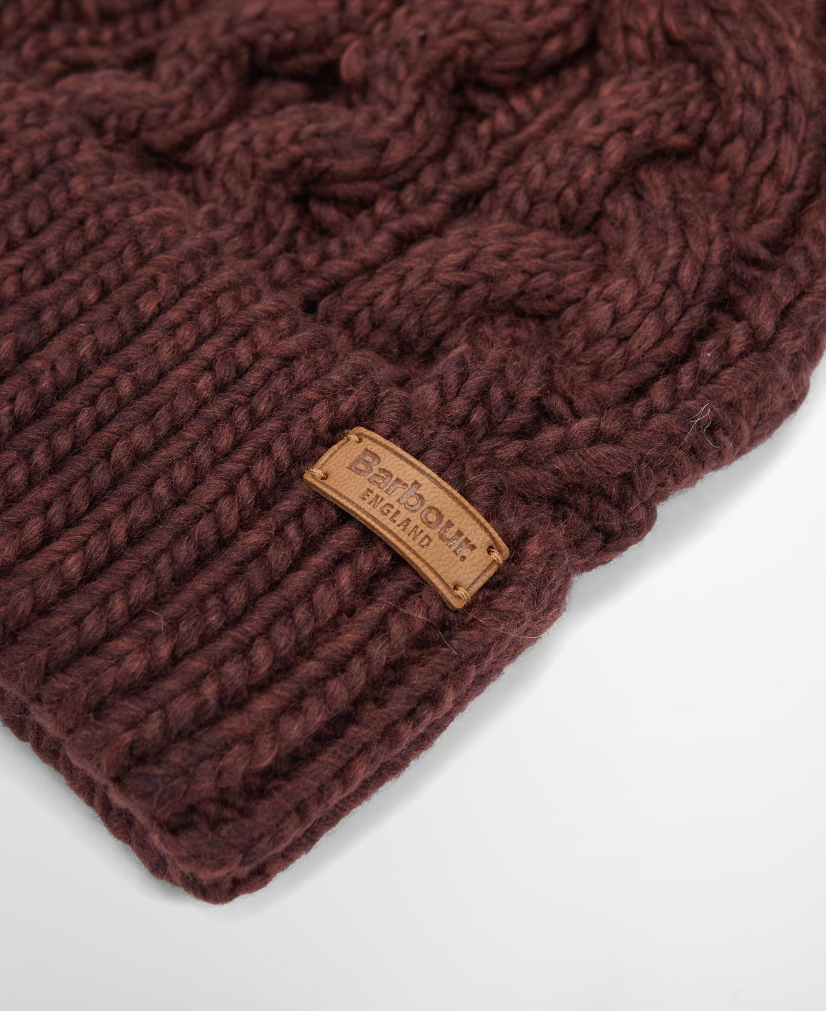Barbour Penshaw Cable Knit Beanie Hat - Fig