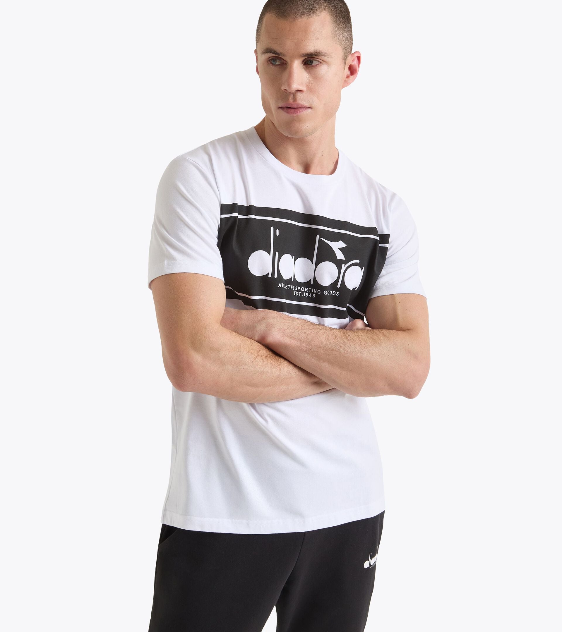 Diadora T-Shirt - White/Black