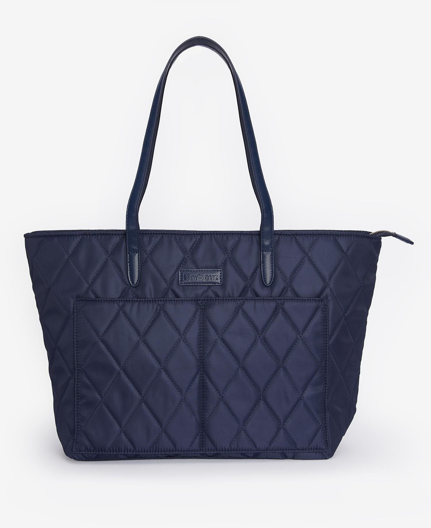 Barbour Quilted Tote Bag - Navy