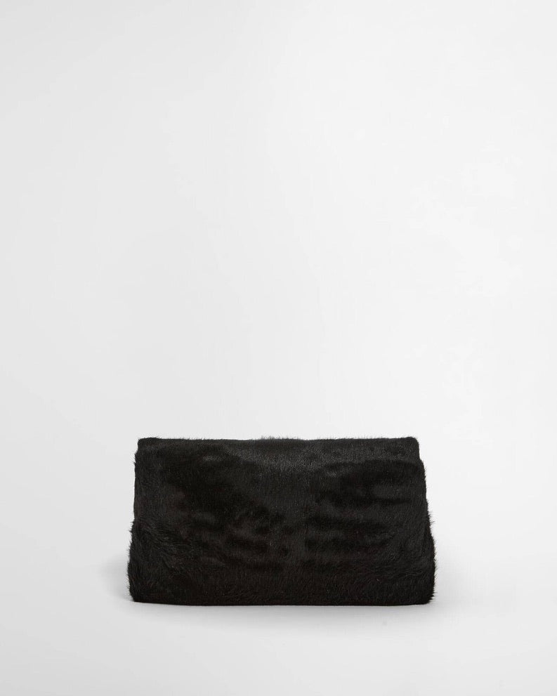 Barbour International Faux Fur Crossbody Bag - Black