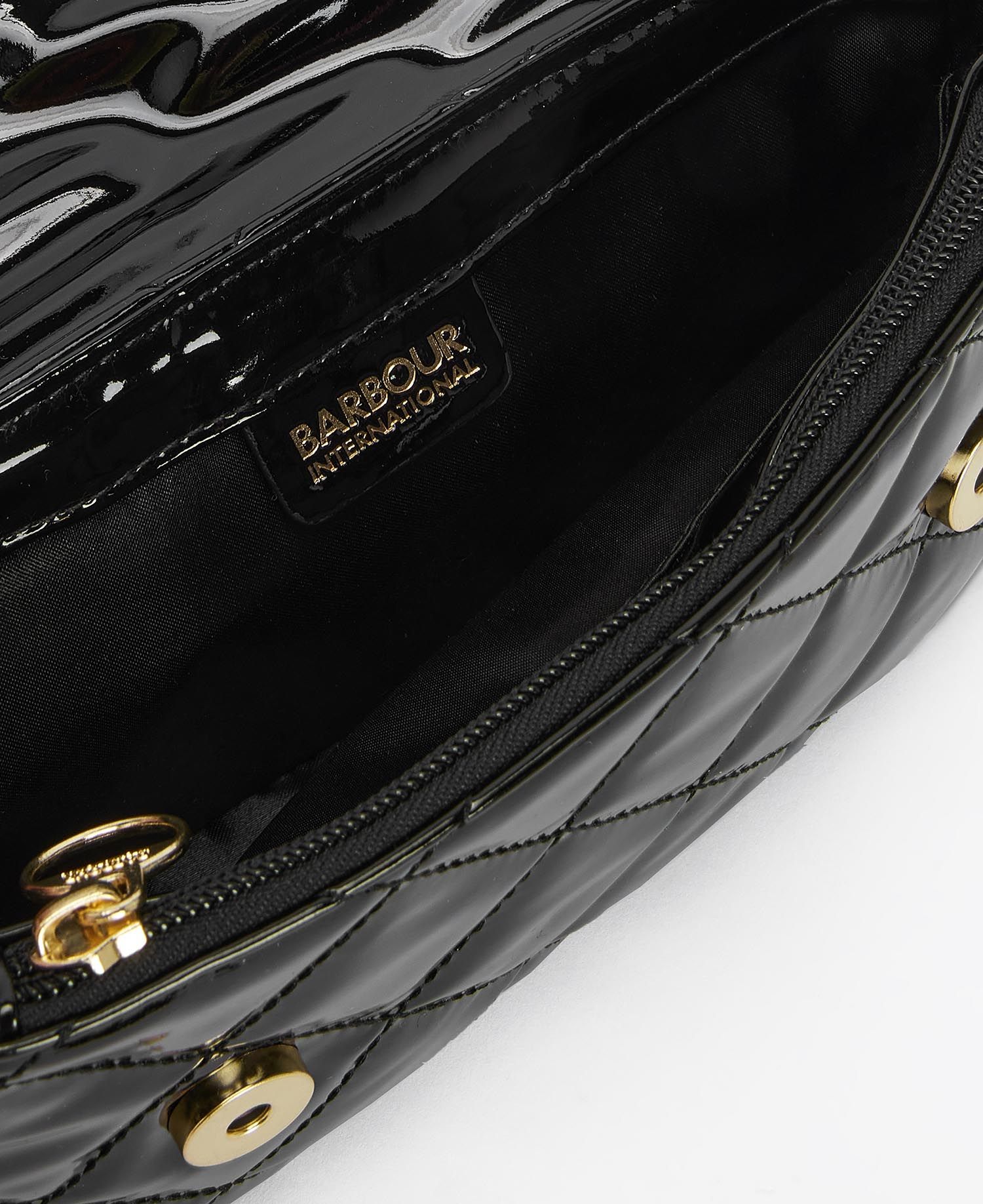 Barbour International Quilted Mini Soho Crossbody Bag - High Shine Black