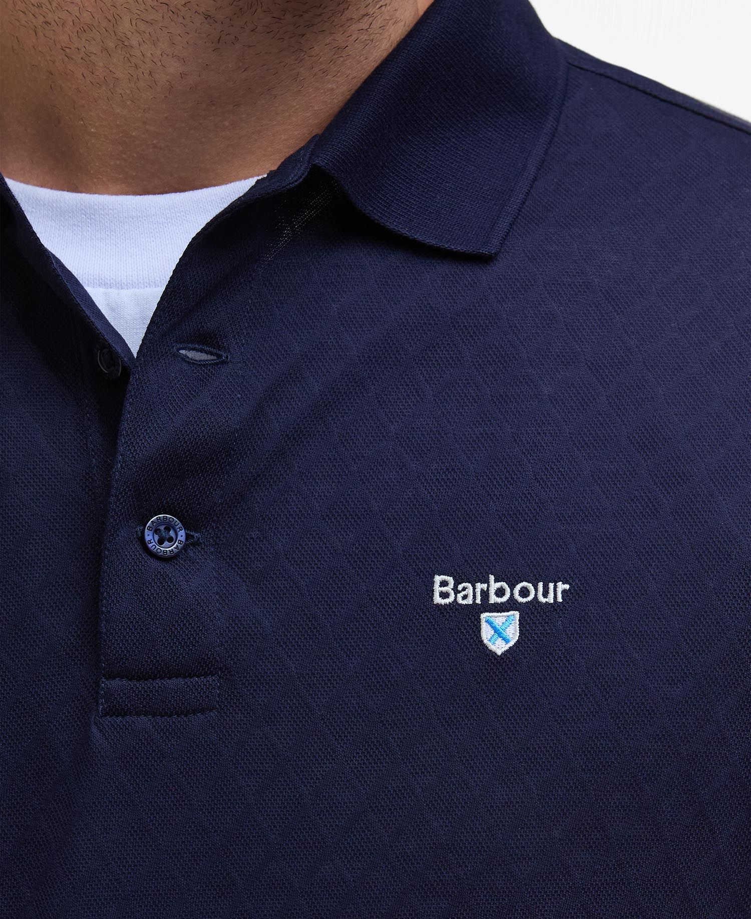 Barbour Sutton Tailored Fit Polo Shirt - Navy