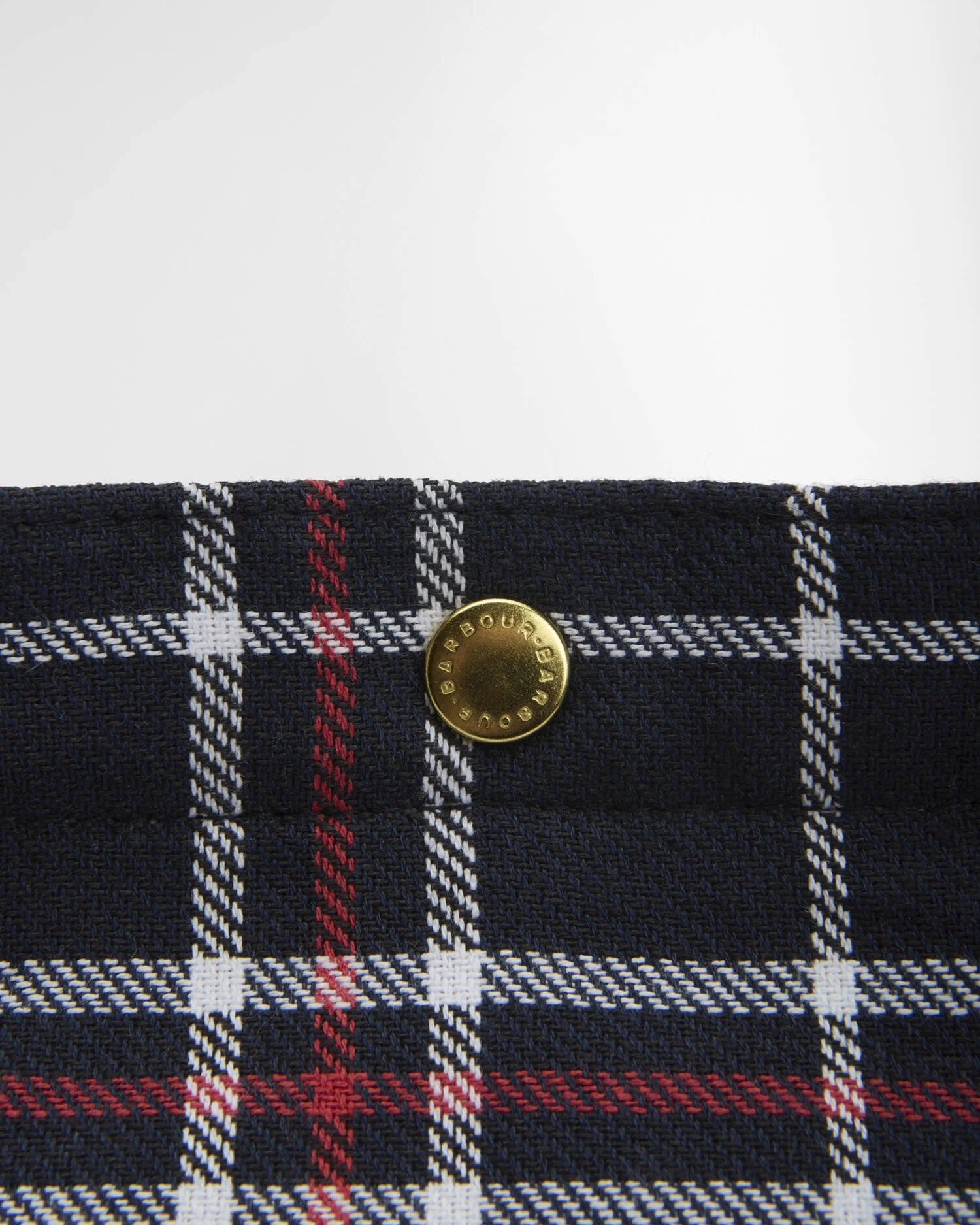 Barbour Mini Telfield Tartan Tote Bag - Navy/Red Check