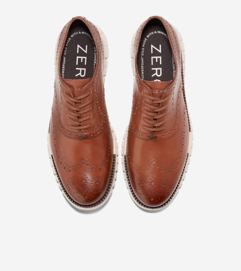 Cole Hann Men's ZERØGRAND Remastered Wingtip Oxfords - Tan/Java