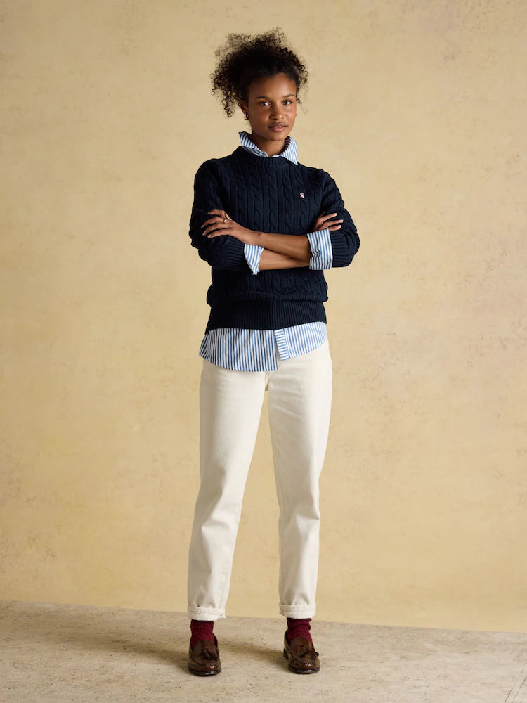 Joules Classic Cable Knit - Navy