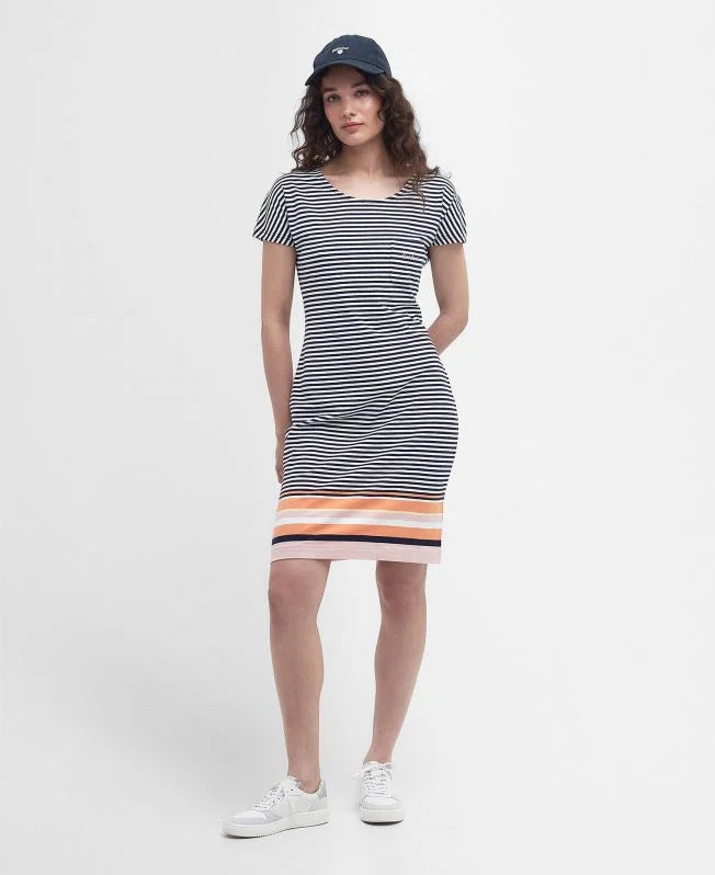 Barbour Harewood Stripe Dress - Navy/Multistripe