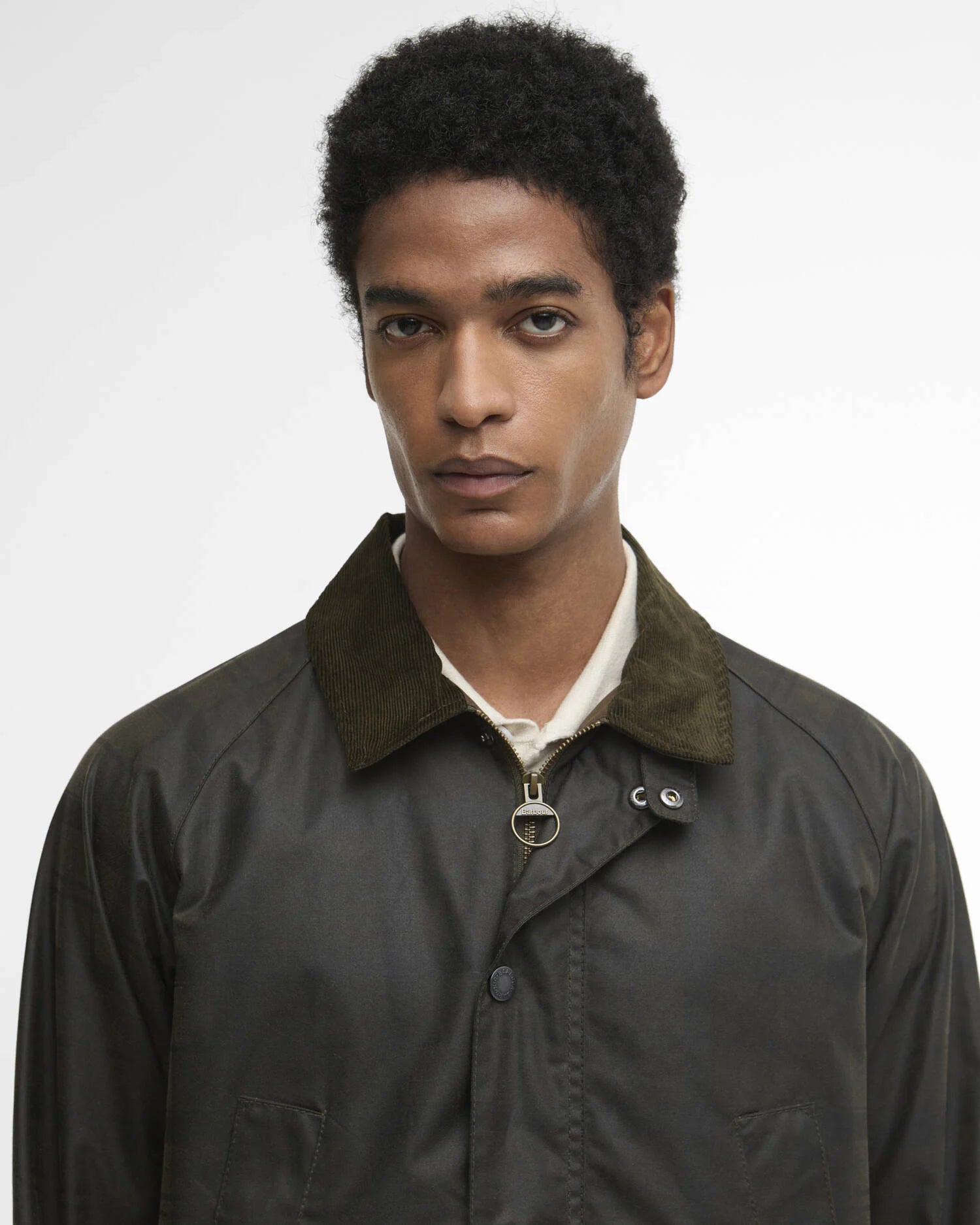 Barbour Tartan Ambleside Wax Jacket - Olive