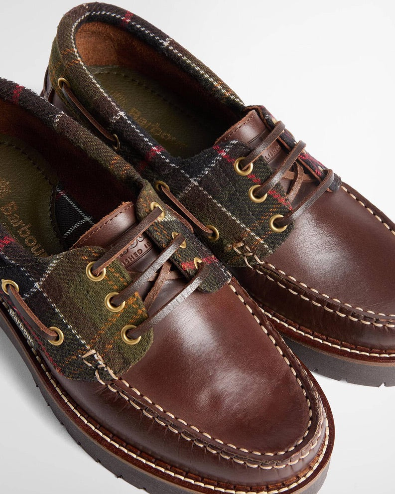 Barbour Darras Boat Shoe - Brown/Classic Tartan