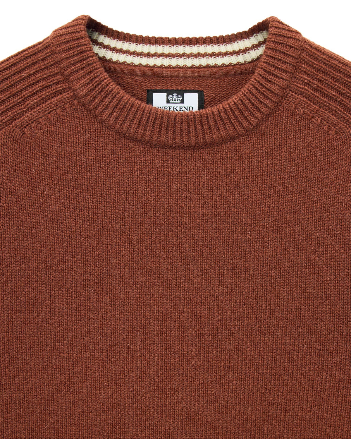 Weekend Offender Zagreb Crew Neck Sweater - Brick