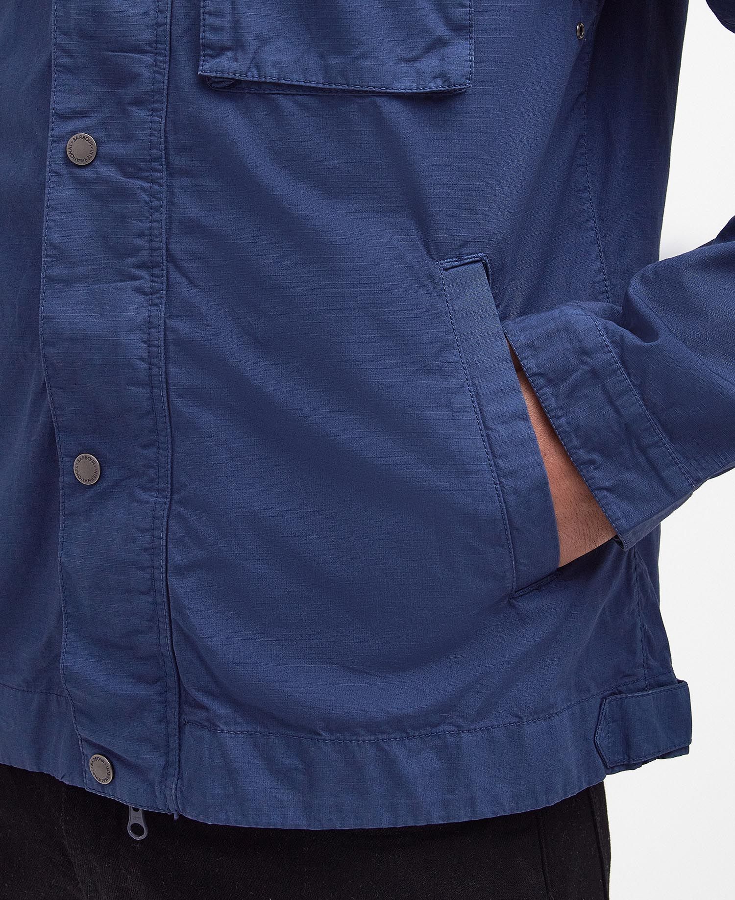 Barbour International SMQ Workers Casual Jacket - Washed Cobalt