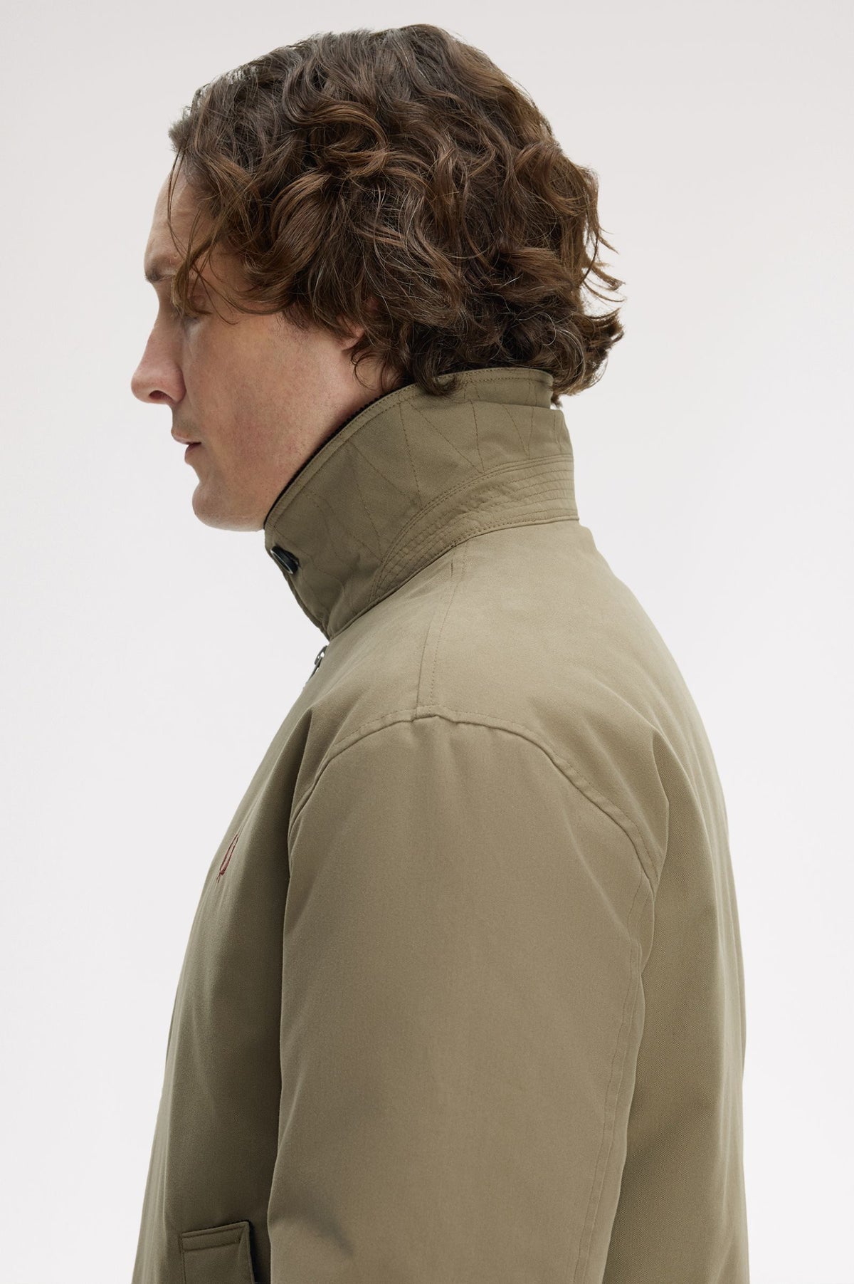 Fred Perry Cotton Caban Jacket - Golden Khaki