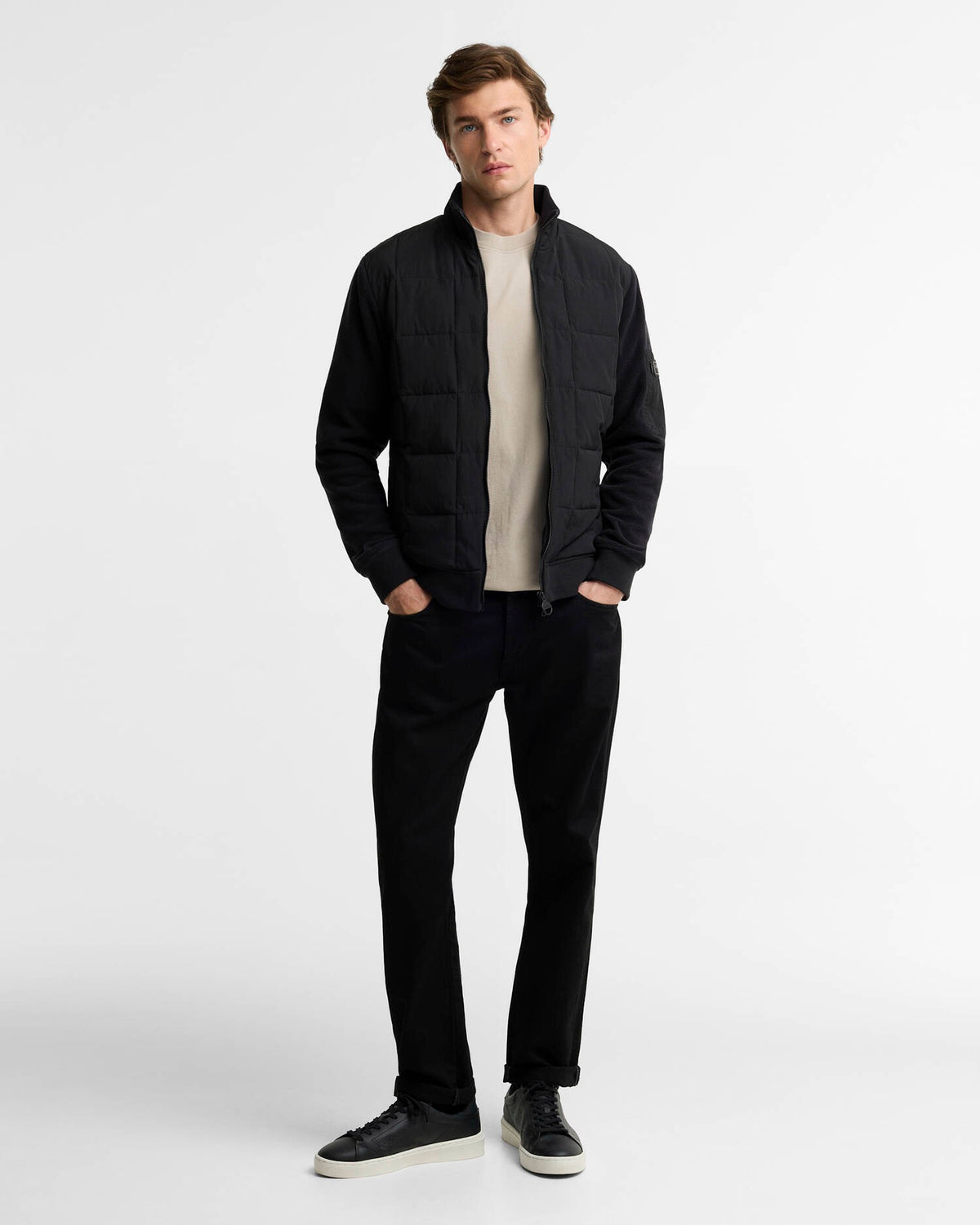 Barbour International Burnhope Quilted Sweat - Black