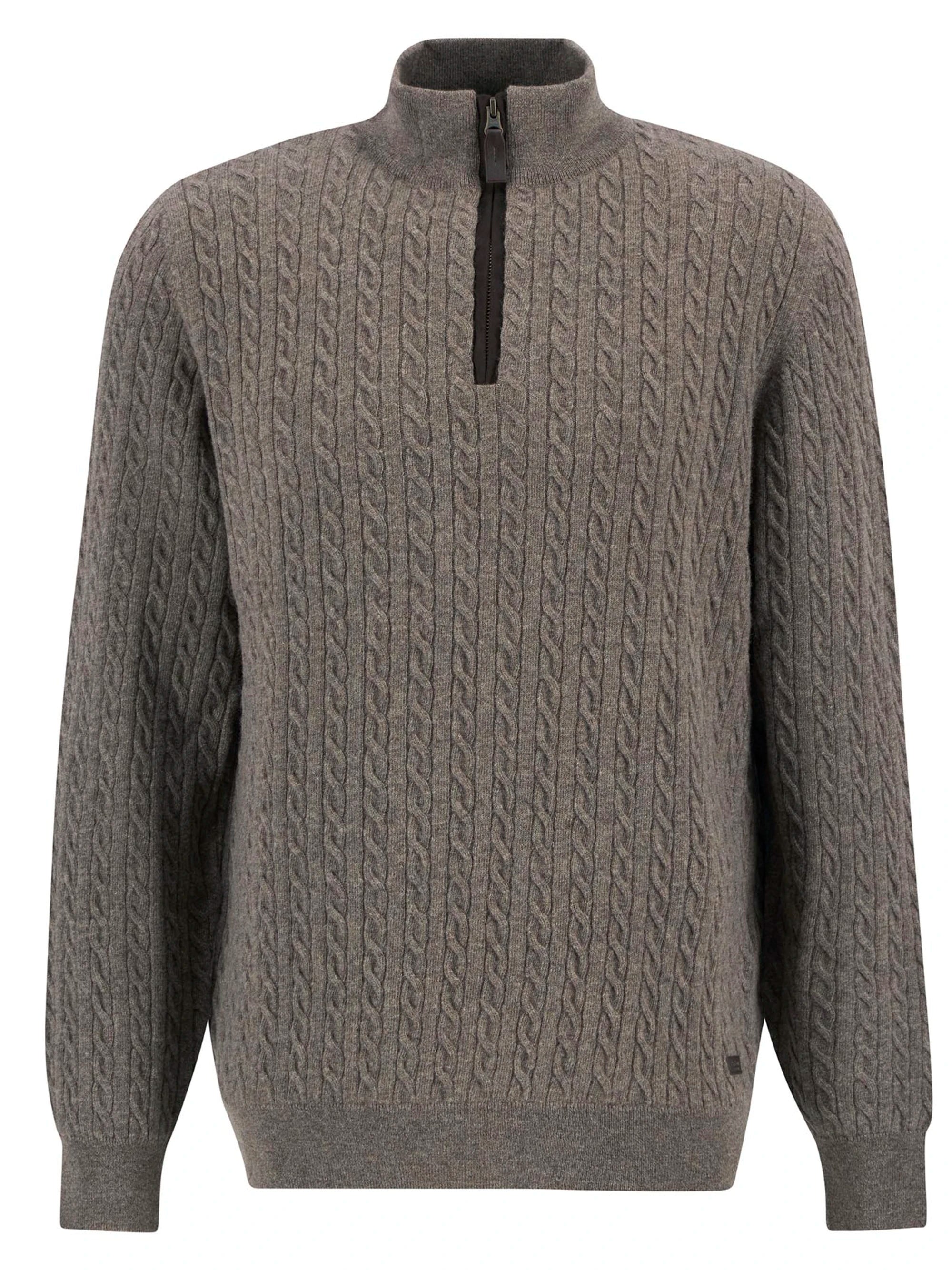 Barbour Ramsden Half Zip Knitted Jumper - Military Marl