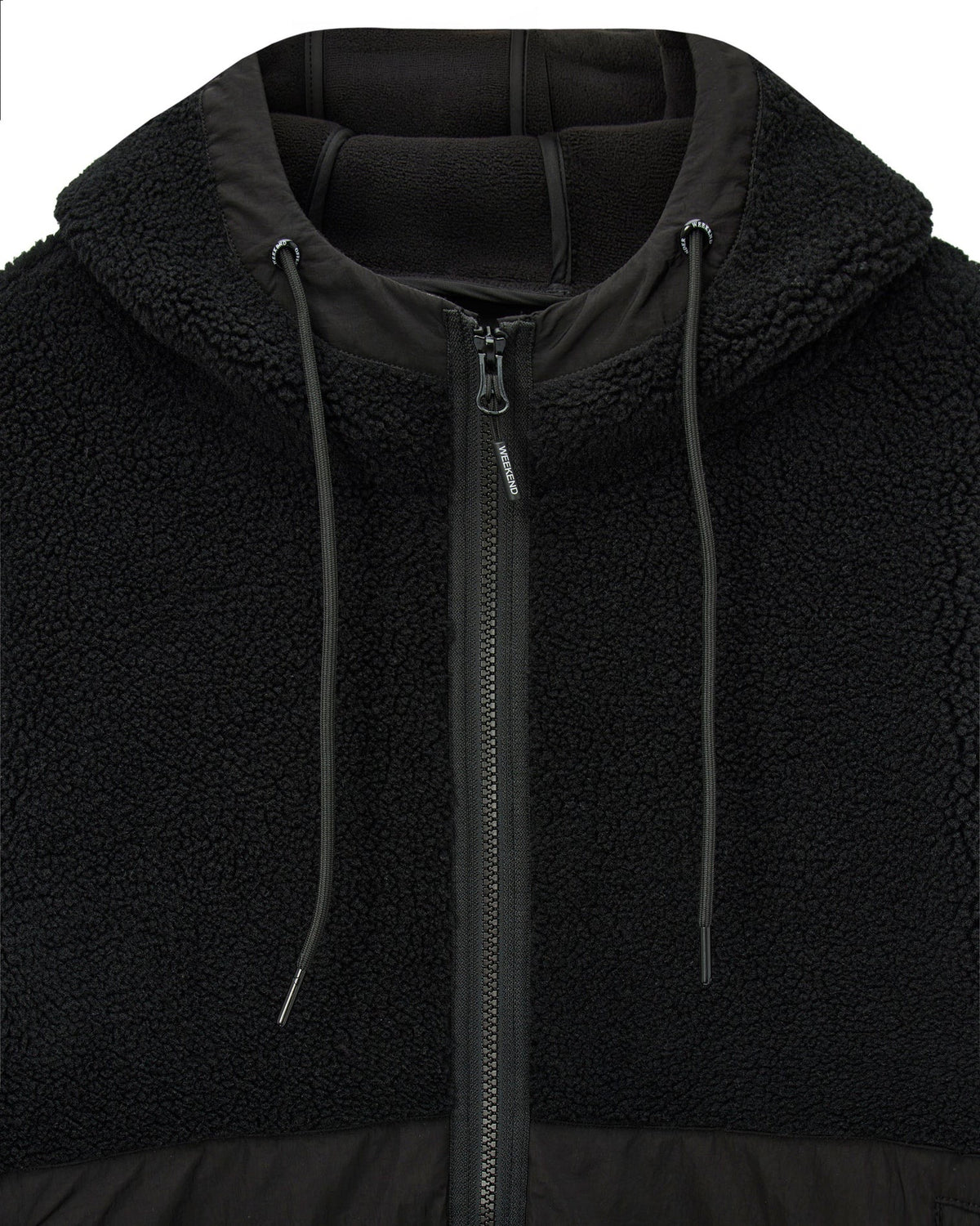 Weekend Offender Debden Zip Through Fleece Hoodie - Black