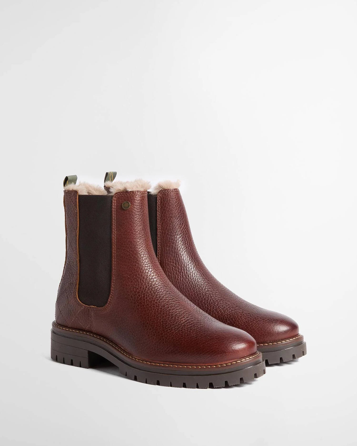 Barbour Evie Faux-Fur Trimmed Chelsea Boots - Brown