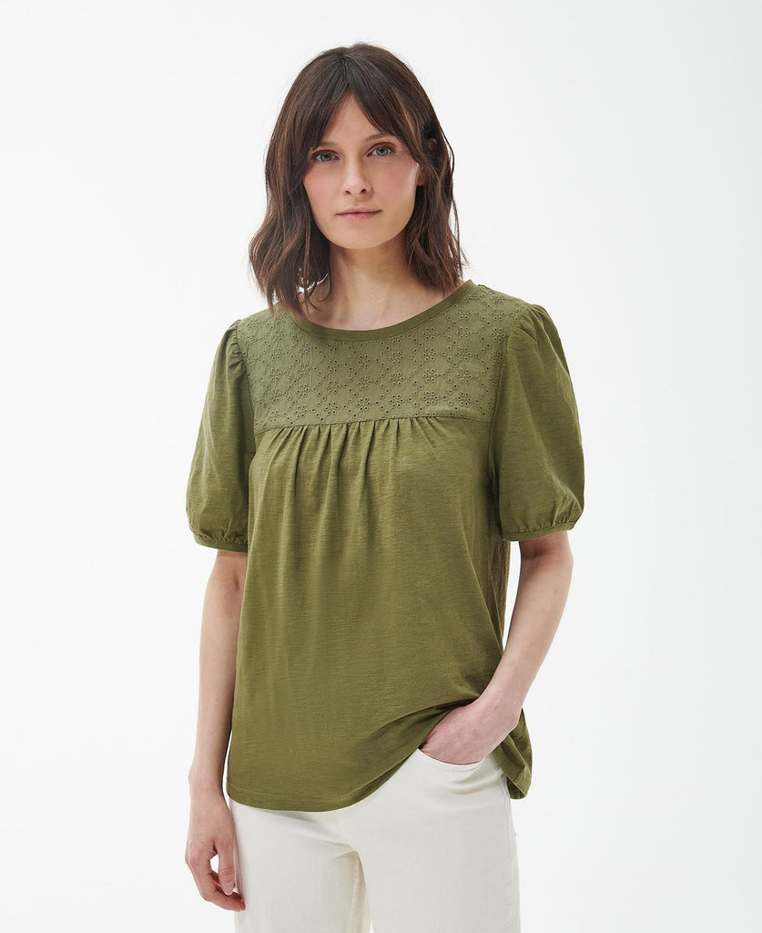 Barbour Pearl Top - Olive Tree Green