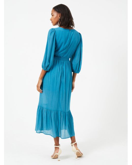 French Connection Cora Tiered Midi Dress - Mosaic Blue