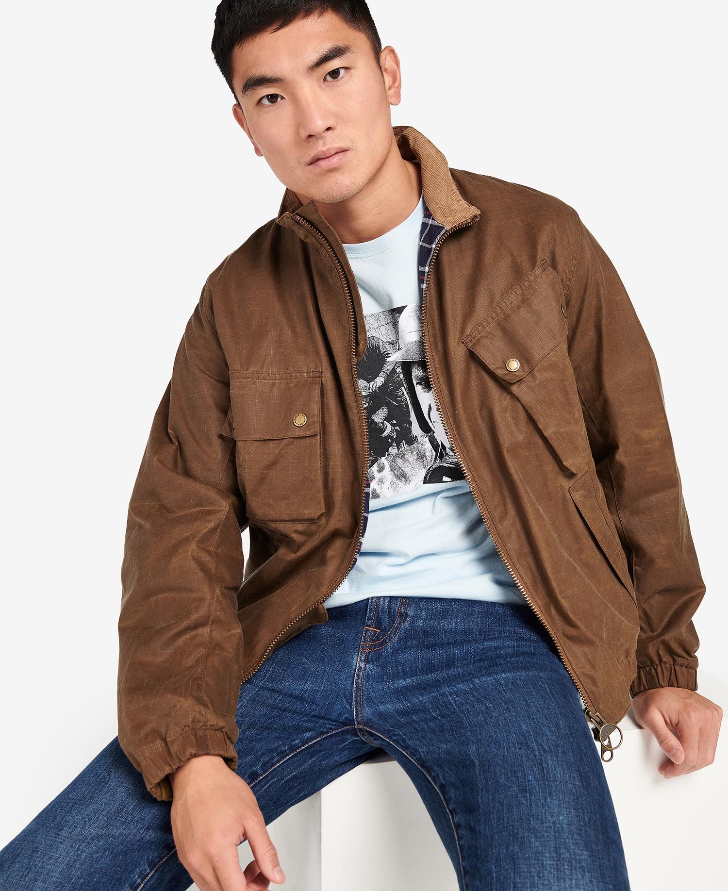 Barbour International SMQ Roslin Jacket - Sand