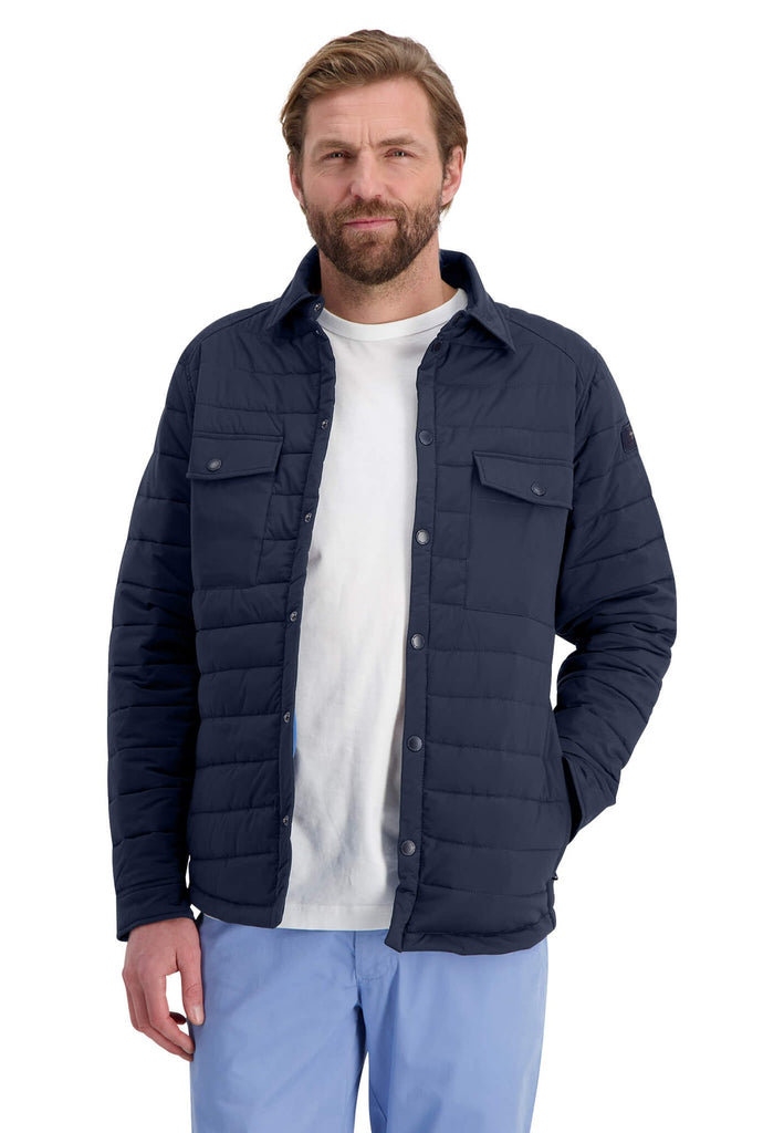 Fynch-Hatton Quilted Overshirt Jacket - Navy