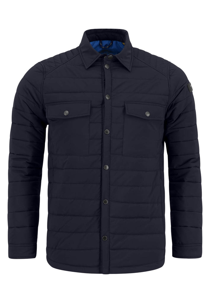 Fynch-Hatton Quilted Overshirt Jacket - Navy