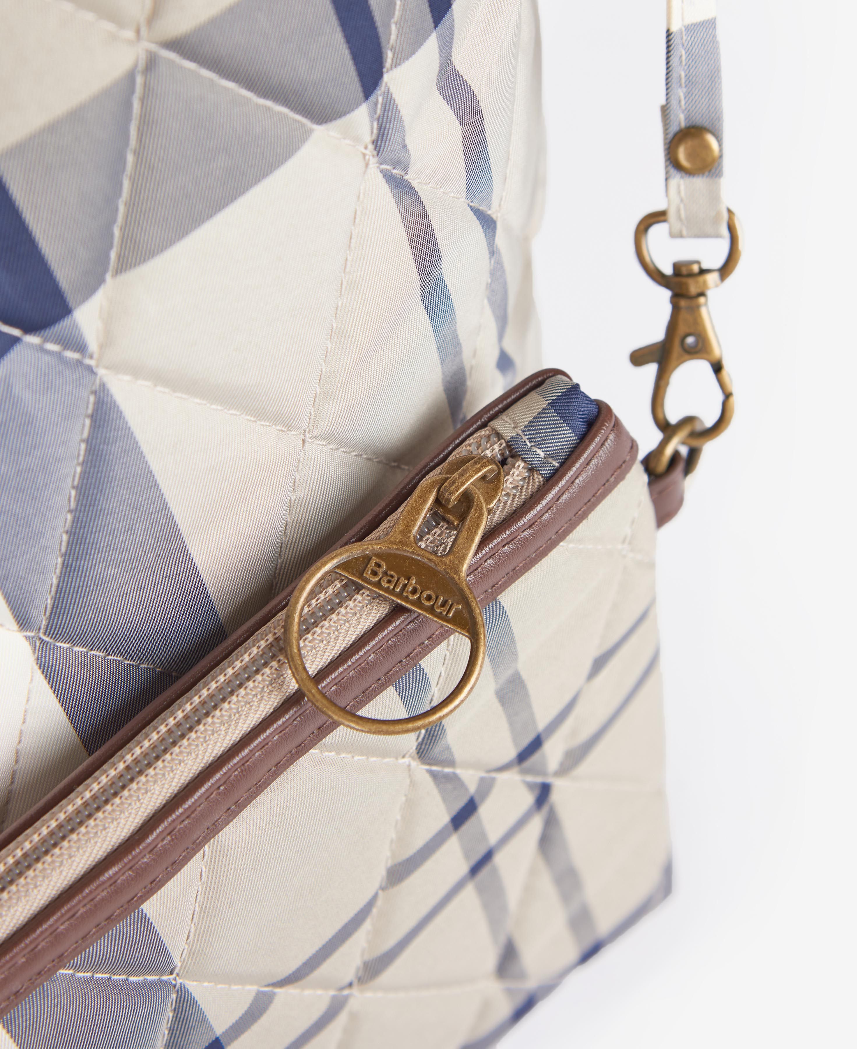 Barbour Wetherham Quilted Tartan Tote Bag - Dress Indigo Tartan