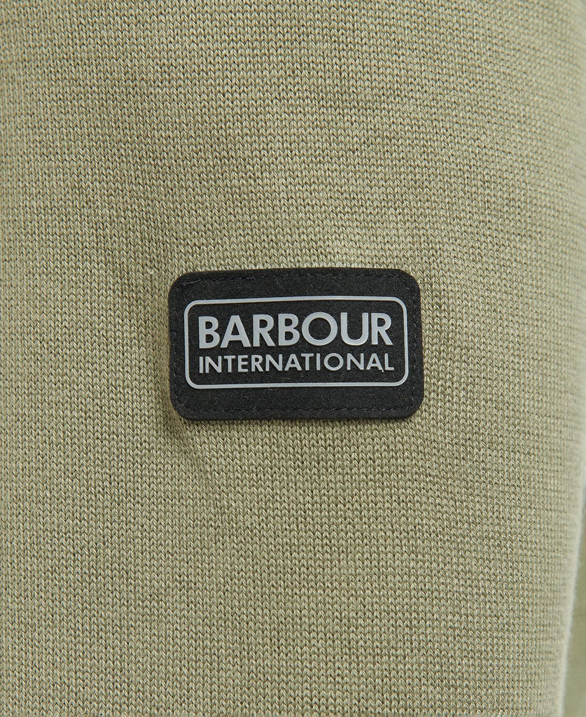 Barbour International Cotton Half Zip - Light Moss