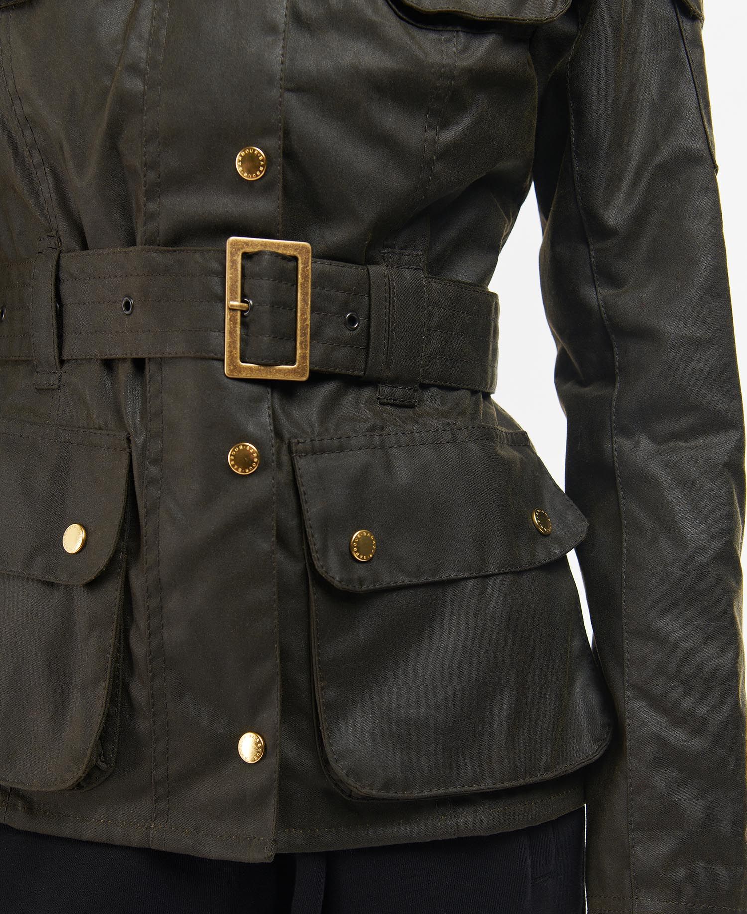 Barbour International Ladies International Wax - Olive