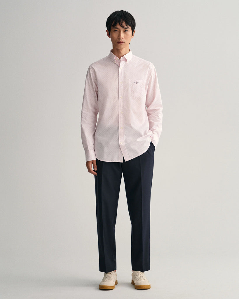 Gant Regular Fit Banker Dot Shirt - California Pink