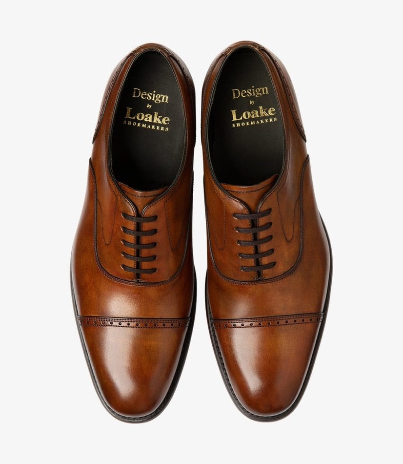 Loake Hughes Semi Brogue - Chestnut