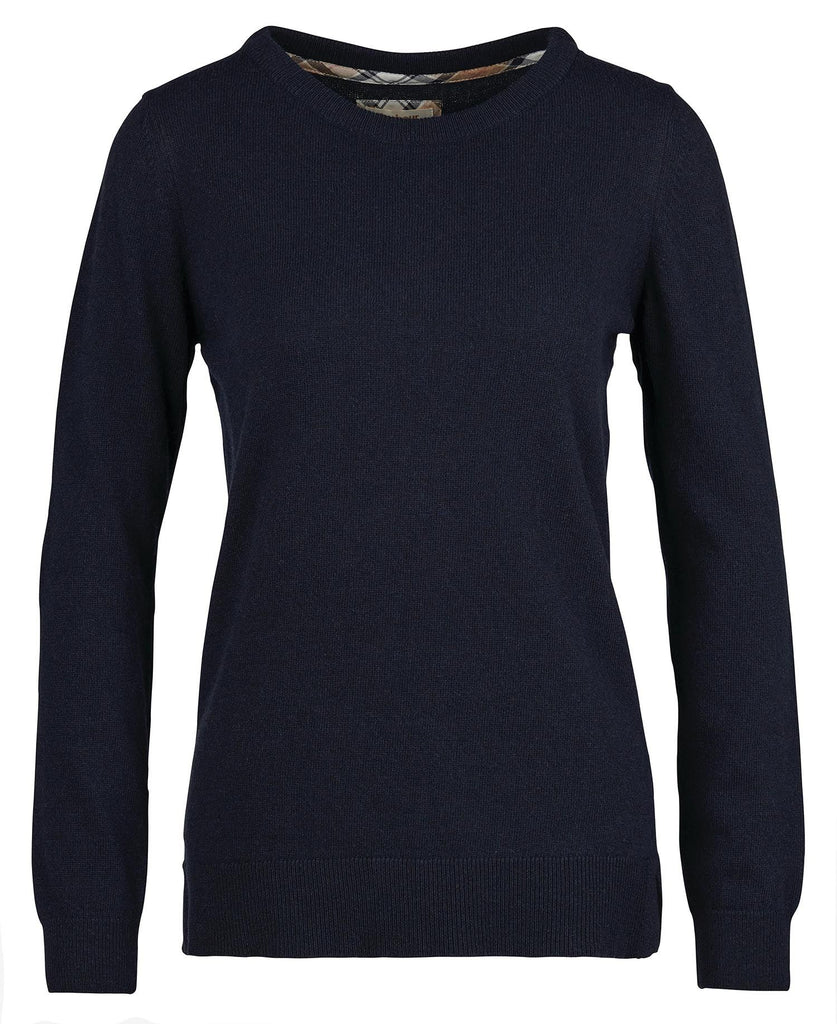 Barbour Pendle Crew Knit - Navy/ Rosewood