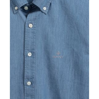 Gant The Indigo Reg Shirt - Semi Light Blue