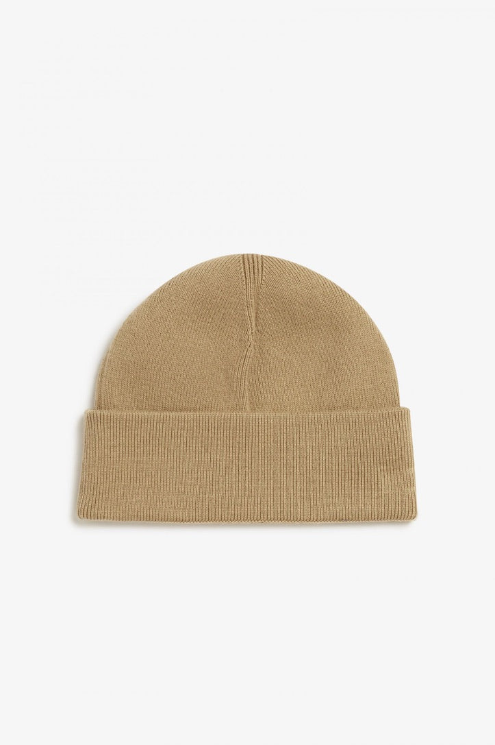 Fred Perry Merino Wool Beanie - Warm Stone