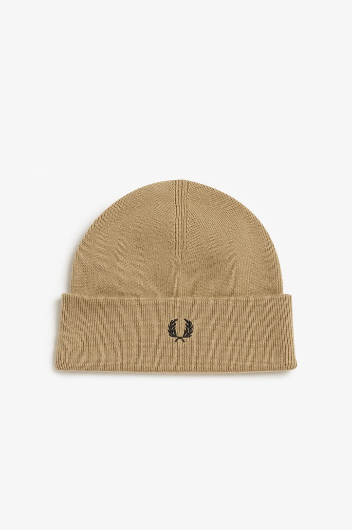 Fred Perry Merino Wool Beanie - Warm Stone