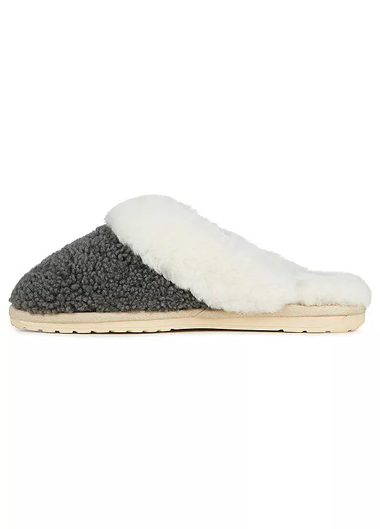 Emu Australia Jolie Teddy Slippers - Charcoal/Anthracite