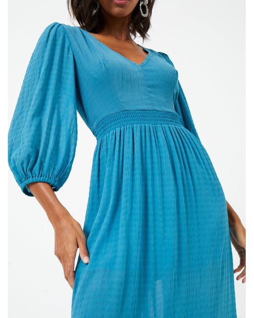 French Connection Cora Tiered Midi Dress - Mosaic Blue