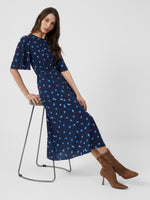 French Connection Belle Verona Midi Dress - Indigo Multi