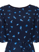 French Connection Belle Verona Midi Dress - Indigo Multi
