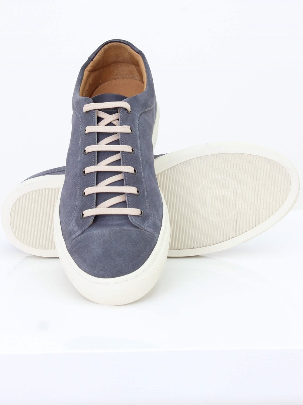 Loake Dash Trainers - Light Blue Suede