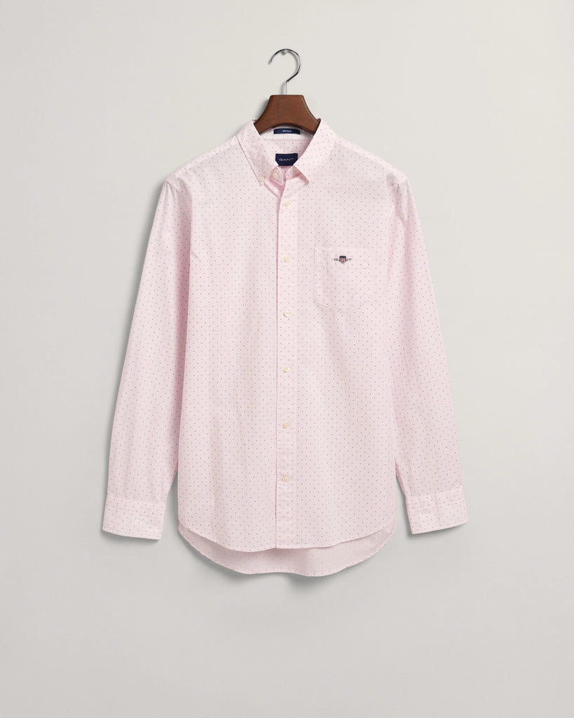 Gant Regular Fit Banker Dot Shirt - California Pink